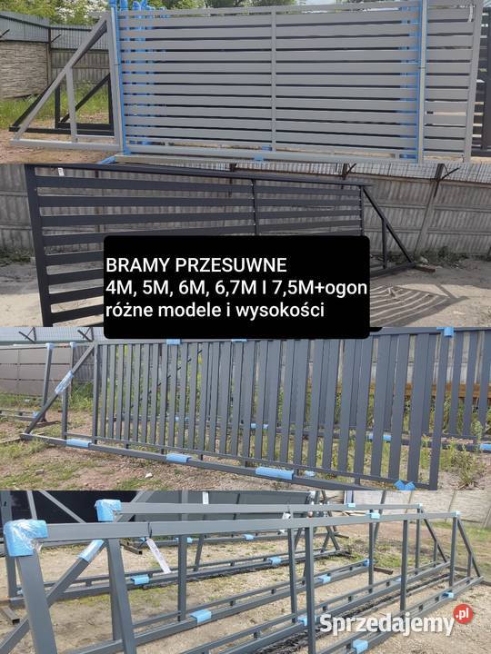 Brama przesuwna różne modele ocynk ogniowy RAL Suwałki sprzedam