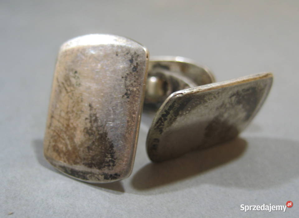 Srebrne spinki do mankietow Szwecja 1961 r srebro Warszawa