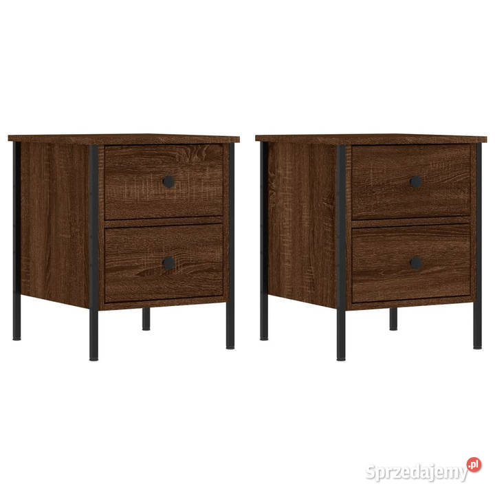 Szafki nocne 2 brązowy dąb 40x42x50 WM825992 Nocne Warszawa