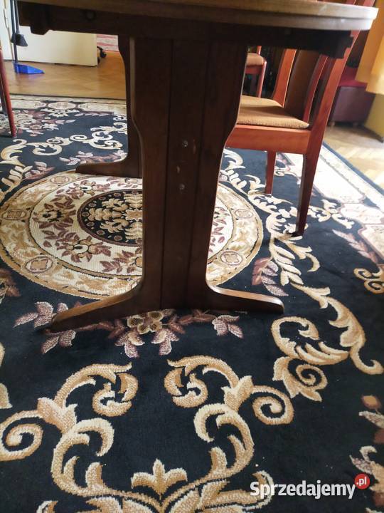 Stół i krzesła lite drewno lata 90te