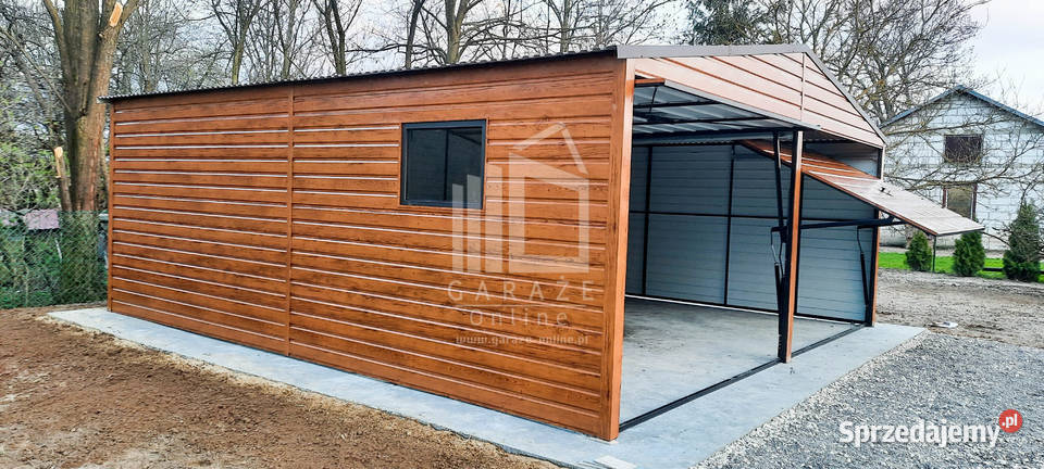 GARAŻ BLASZANY 6m x 55m dwuspadowy 2x Brama okno sprzedam