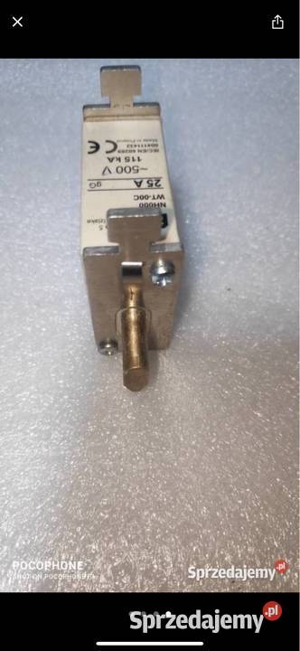 Wkładka topolowa NH000 gG 25A500V śląskie