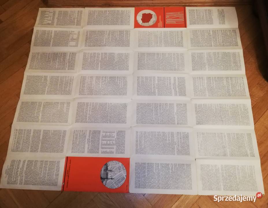 Mapa Polski PRL 1977 r Warszawa