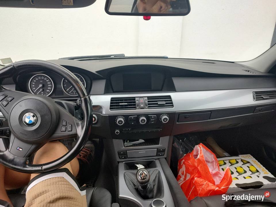 BMW e60 srebny 525i 30 manual 6 bieg wielofunkcyjna kierownica