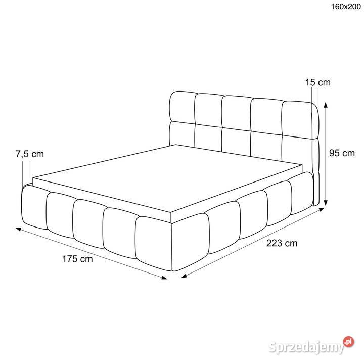 Łóżko tapicerowane z pojemnikiem Cloud różne sprzedam
