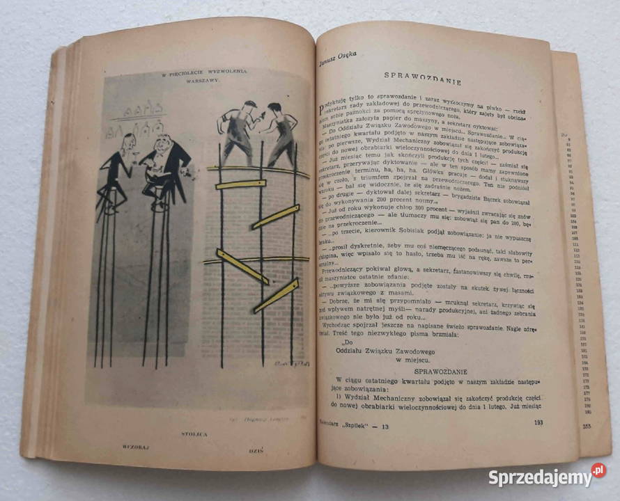 Kalendarz Szpilek 1955 Warszawa Łódź
