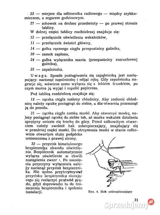 Instrukcja obsługi Warszawa m 20 garbus Kultura i Rozrywka Stalowa Wola