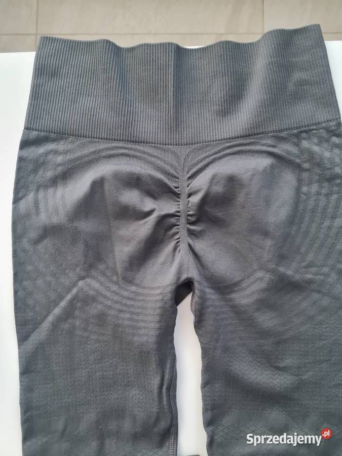 Nowe szare bezszwowe dopasowane legginsy fitness Lublin