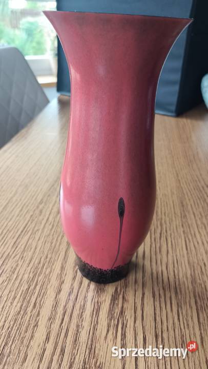 Wazon duży czarne szkło Ebony Antyki, Sztuka, Kolekcje lubelskie Zamość