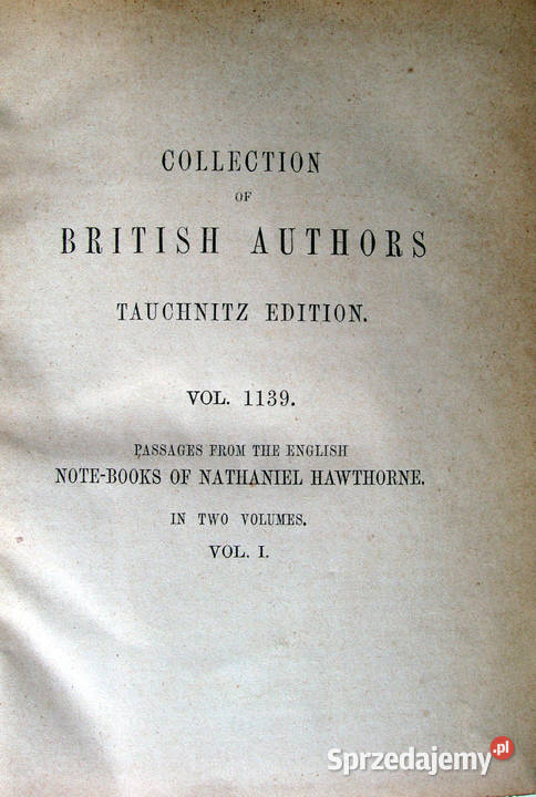 Passages fram the English Notebooks of Nathaniel małopolskie Limanowa