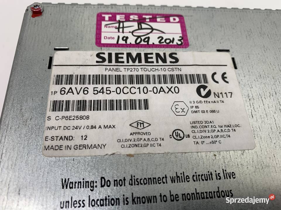 Siemens 6AV6 5450CC100AX0 Touch Panel Warszawa sprzedam