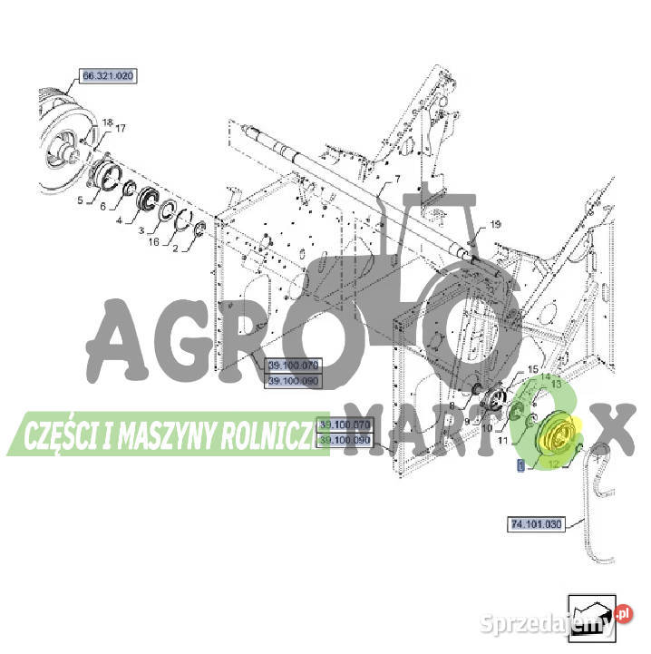 84444886 84334174 KOŁO PASOWE fi260 CNH Wichrów
