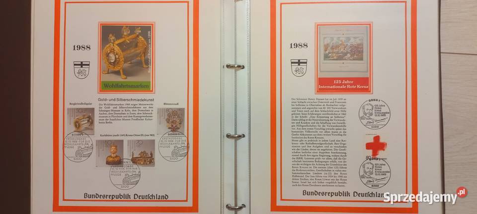 Album A4 znaczki ETB BRD Ersttagsblatt 1988 Wadowice