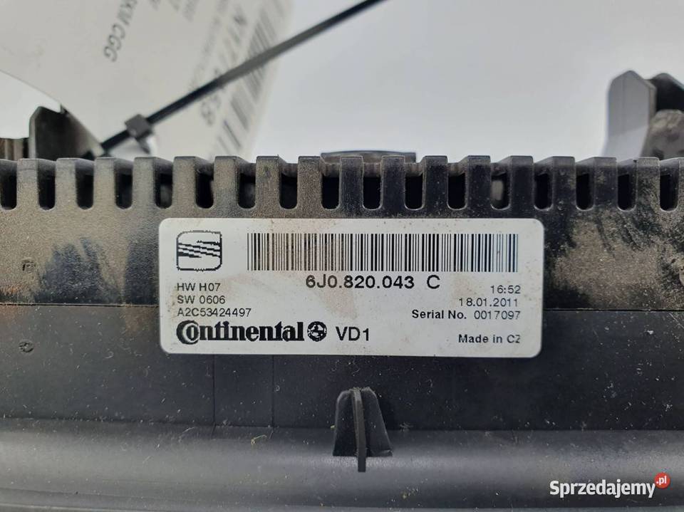 PANEL KLIMATYZACJI SEAT IBIZA IV SportTourer Lipno