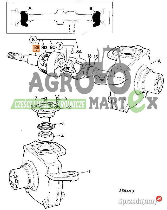 91486301 półoś prawa 3CX 4CX JCB 5115mm JCB dolnośląskie Wichrów