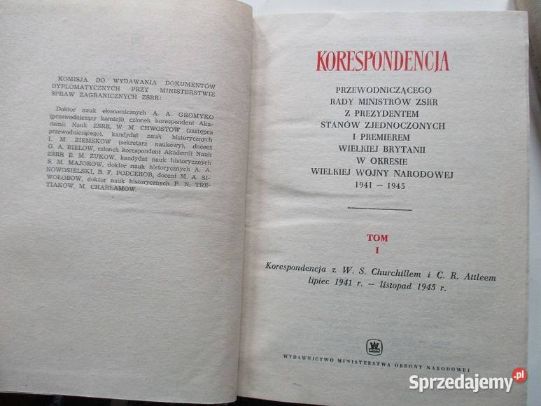 Korespondencja Stalin Churchill Attlee Roosevelt Książki naukowe i popularnonaukowe Łódź