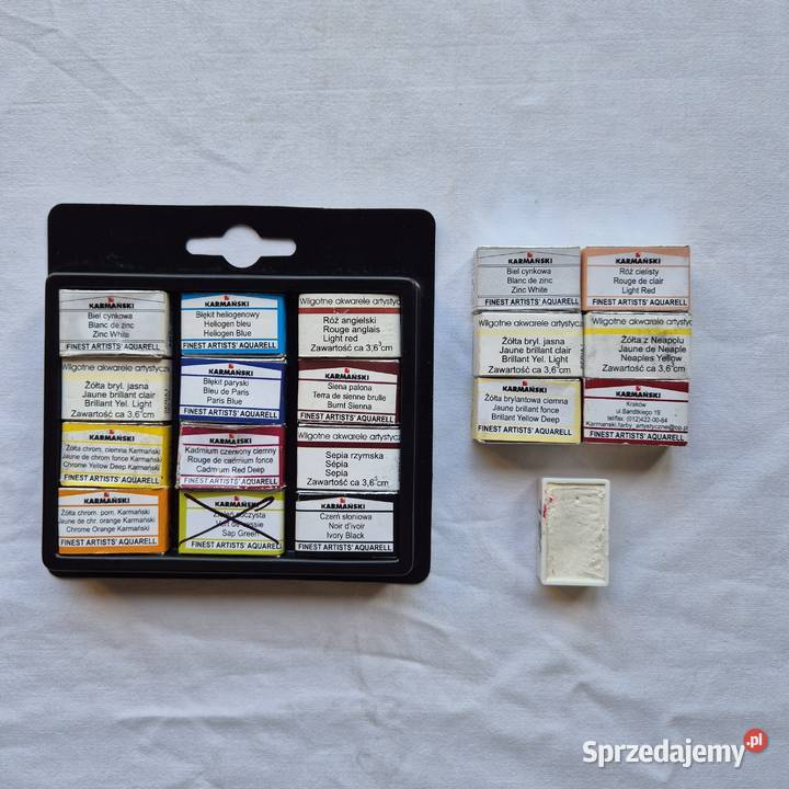 Karmański Akwarele 18 pełnych kostek NOWE Plus Brzesko