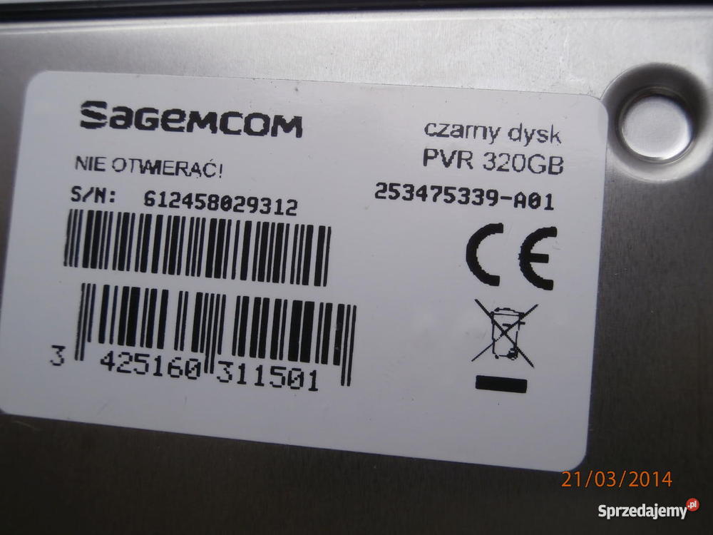 Orange Dysk PVR Sagemcom 320GB