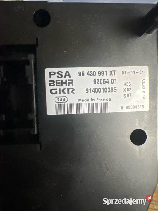 Panel klimatyzacji peugeot 307 osobowe Panele sterowania, przełączniki Margonin