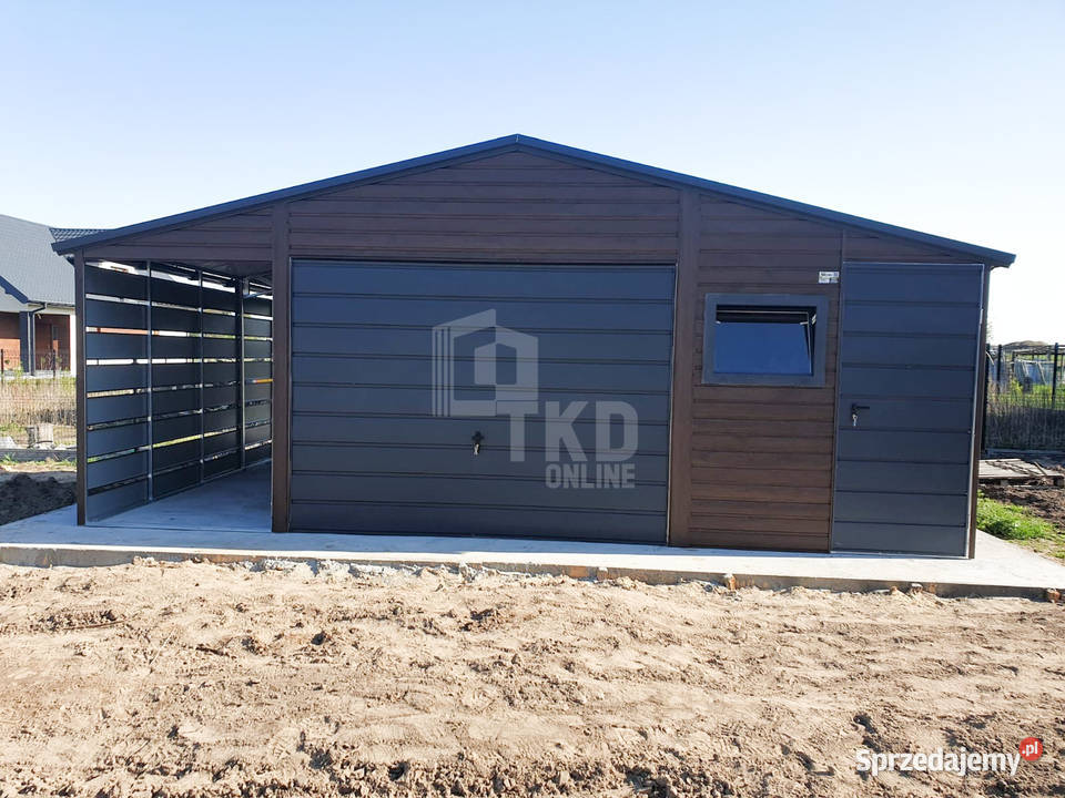 Garaż Blaszany 5x6 wiata 15x6 Brama okno drzwi Nowogard