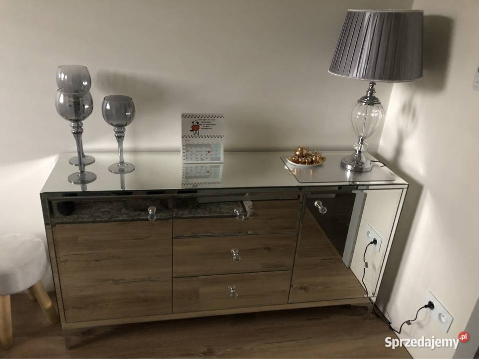 Komoda lustrzana z lustra glamour gałka kryształ 40cm Kępno sprzedam