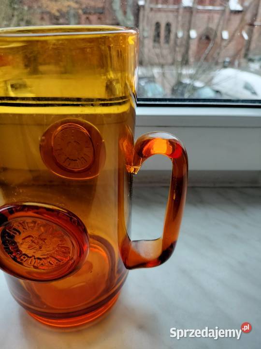 Kufel szklany z pieczęcią prl zachodniopomorskie Choszczno