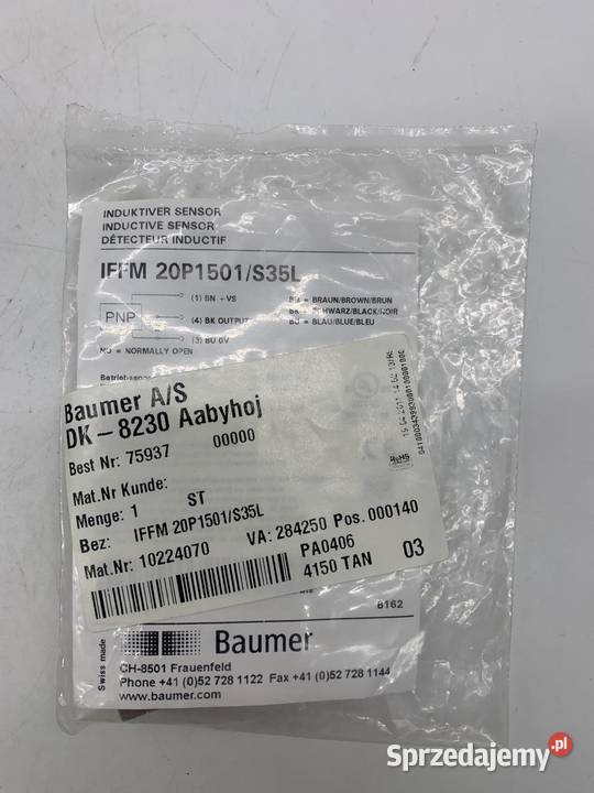 Baumer IFFM 20P1501S35L Proximity switch mazowieckie Warszawa