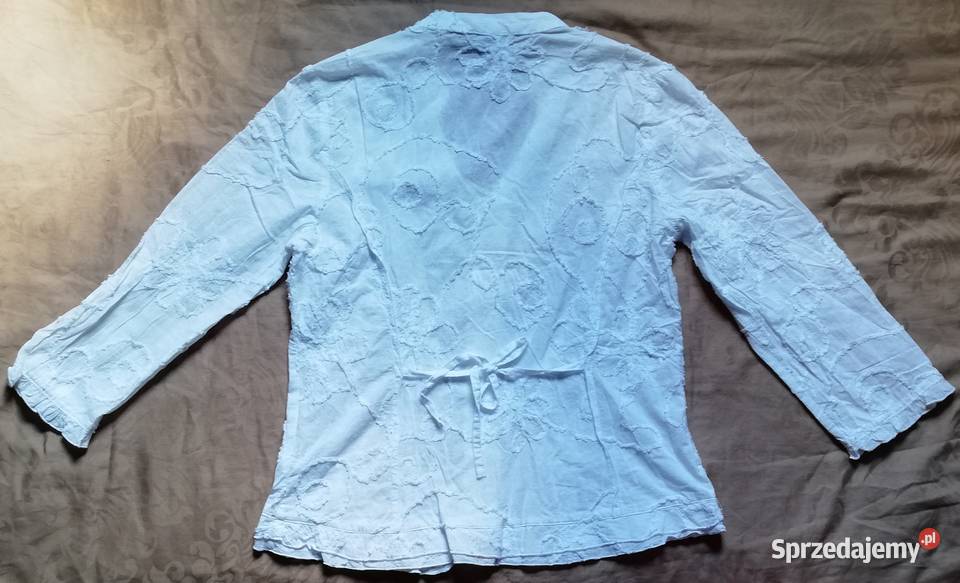 Damska bluzka taliowana bawełna biała Papaya 14 biały Stare Zakole