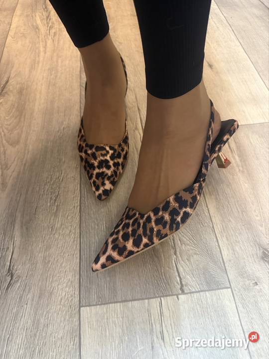 41 Panterkowe czółenka wieczorowe z odkrytą Kraków