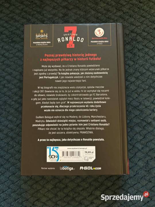 Książka Cristiano Ronaldo BIOGRAFIA NOWA Guillem Warszawa