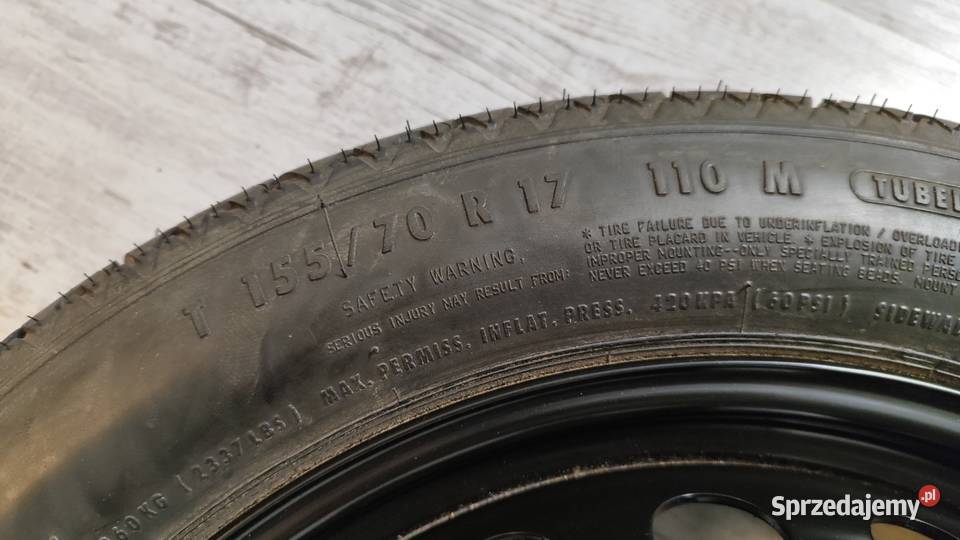Koło dojazdowe zapasowe Mercedes Audi 5x115 17 Stargard