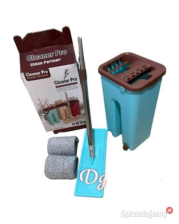 ZESTAW MOP PŁASKI WIADRO DWUKOMOROWE MIKROFIBIA Poznań sprzedam