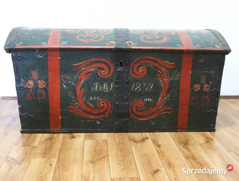 Oryginalny Kufer Malowany 1832 AntykiMarki