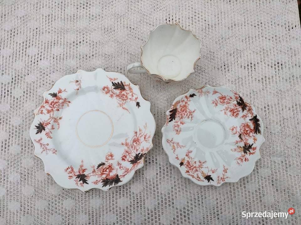 Filiżanka trio Anglia Porcelana i szkło