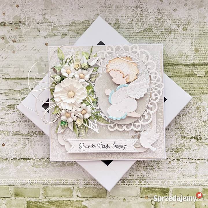 Personalizowana kartka na chrzest ręcznie Mielec sprzedam