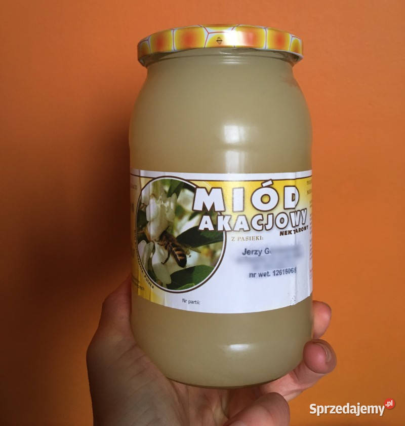 Polski miód prawdziwy akacjowy 2024 z własnej