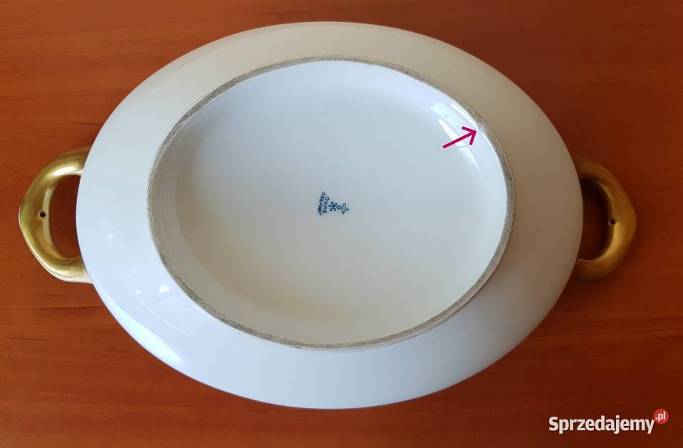 Porcelanowa waza OHME ze złoceniami stara Dąbrowa Górnicza