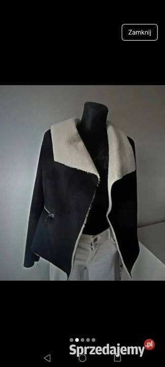 Kurtka z polaru ocieplana kożuszkiem czarna 2YK Krosno