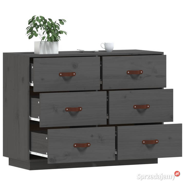 Komoda szara 100x40x75 lite drewno sosnowe Warszawa