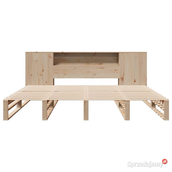 Łóżko z regałem bez materaca lite drewno 200x200 sprzedam