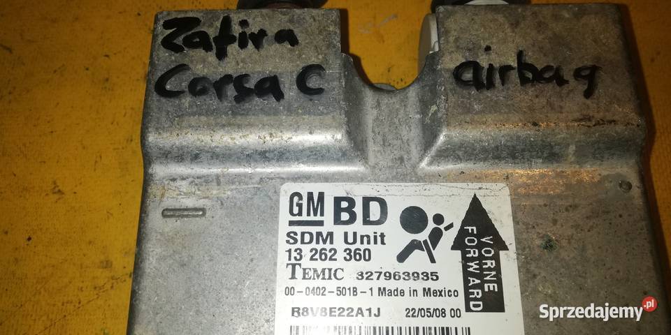 moduł sensor airbag 327963935 Opel Zafira Corsa Piotrków Trybunalski