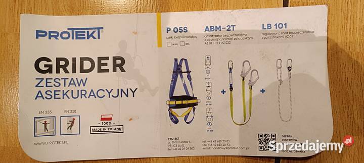 Zestaw Asekuracyjny GRIDER 5S Polskiej firmy Dąbrowa Górnicza