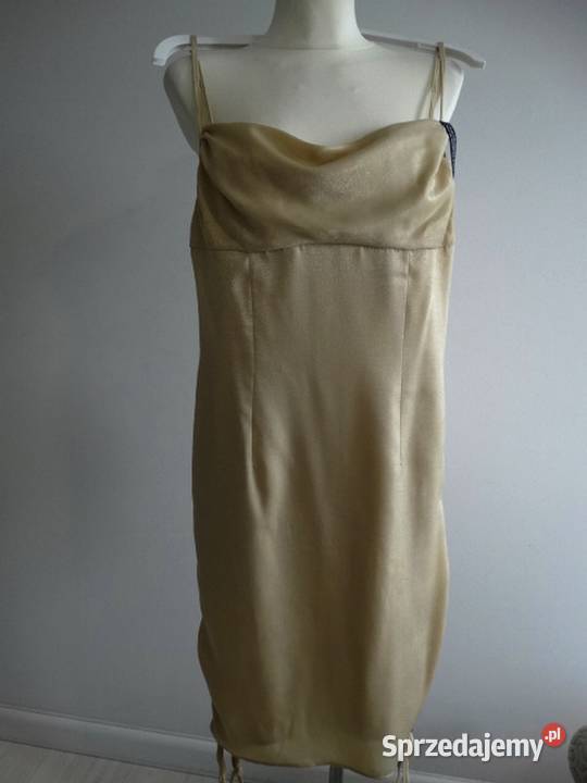 Sukienka Dopasowana Marszczona Bieliźniana bez rękawa podlaskie Łomża