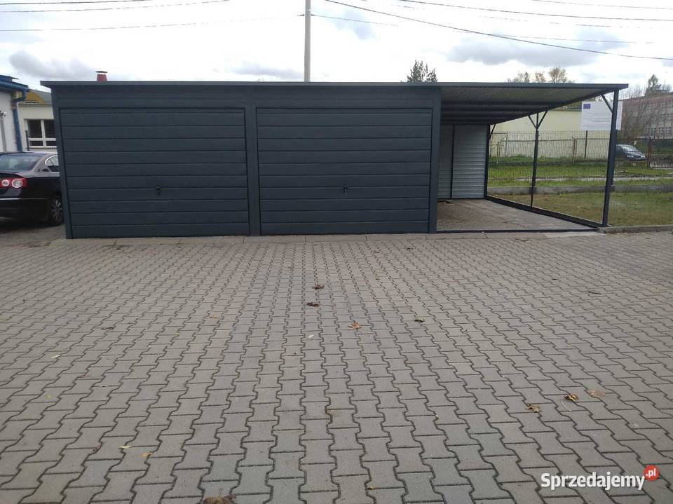 Garaż blaszany 6x6 z wiatą mazowieckie