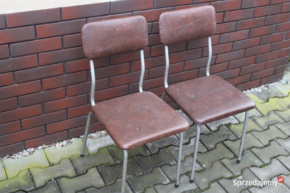 krzesło metalowe prl Kalisz