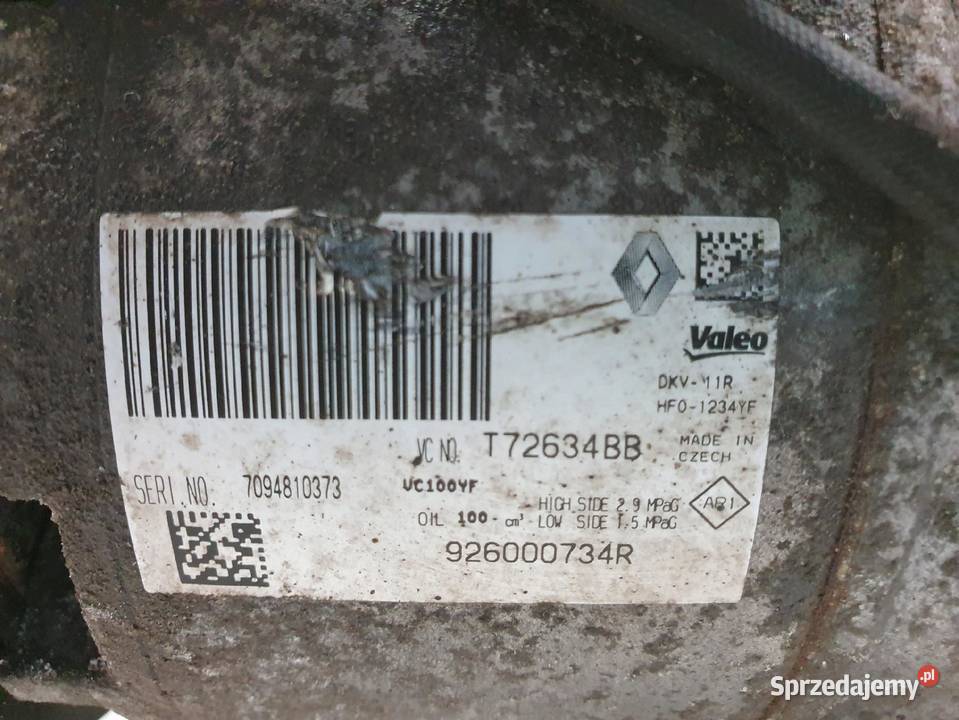 SPRĘŻARKA KLIMATYZACJI Renault Captur 09 TCe Chełm