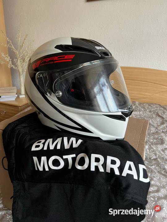 Nowy Kask BMW Motorrad M Pro Race Curbs WHITE L Kaski Suchedniów
