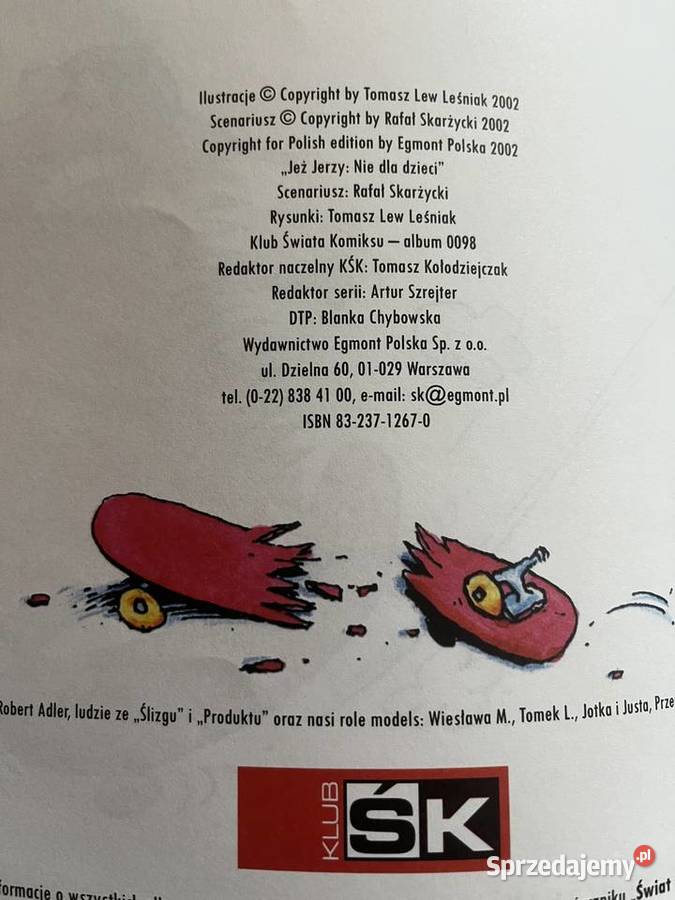 Jeż Jerzy Nie dzieci komiks 46 stro Rok wydania 2002 Sierosław