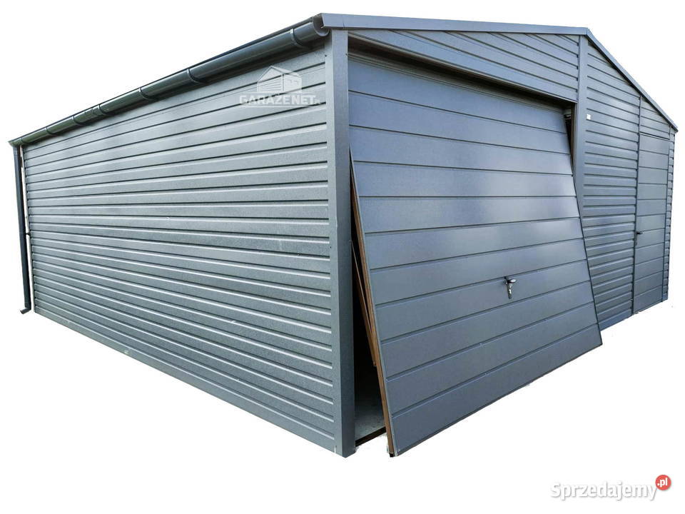 GARAŻ BLASZANY 6m x 6m DWUSPAD BRAMA UCHYLNA małopolskie Łapanów