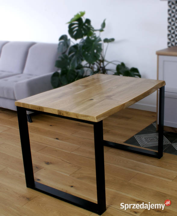 Stół dębowy na metalowych nogach styl loft Stoły pomorskie Gdańsk